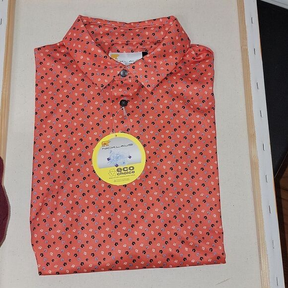 New Jack Nicklaus Eco Choice Mens All Over Print Polo Style Golf Shirt SMALL XXL - Picture 6 of 10